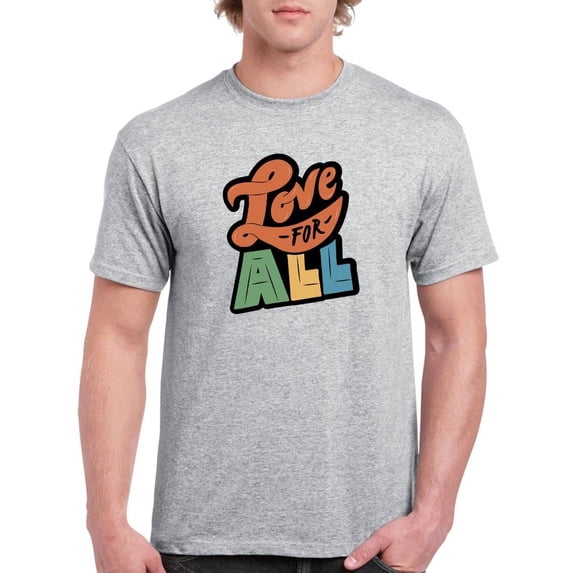 Love For All Banner T-Shirt Men -Smartprints Designs, Male 4X-Large