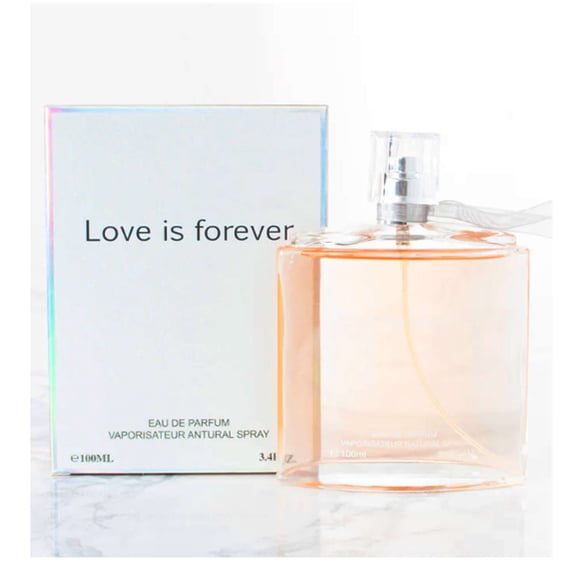 Love is Forever Silver Women Perfume - 100ml / 3.4 Fl Oz Eau De Parfum Vaporisateur Spray - Long Lasting, Pear, Black Currant, Tonka Bean, Oil From France !