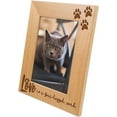 thumbnail image 1 of Love is a Four-Legged Word-Wood Engraved Pet Picture Frame with Glass,Dog Picture Frame,Cat Picture Frame,Dog Mom,Cat Dad,Paw Print,Pet Memorial Picture Frame,Pet Lover Gift (4x6 Vertical), 1 of 4