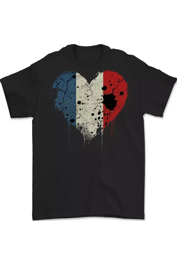 Love France Flag Football Rugby National Pride Unisex T-Shirt, up to size 5XL