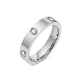 thumbnail image 1 of Love Friendship Ring 18K Gold/Silver/Rose/Black Plated Cubic Zirconia Stainless Steel Promise Ring Wedding Band Jewelry Birthday Gifts for Men, 1 of 4