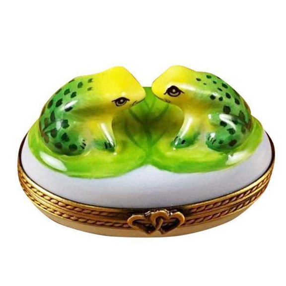 Love Frogs Limoges Box for Collectors Limoges Box Porcelain Figurine
