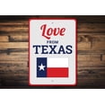 thumbnail image 1 of Love From Texas Novelty Sign, Metal Wall Decor - 10x14 inches, 1 of 4