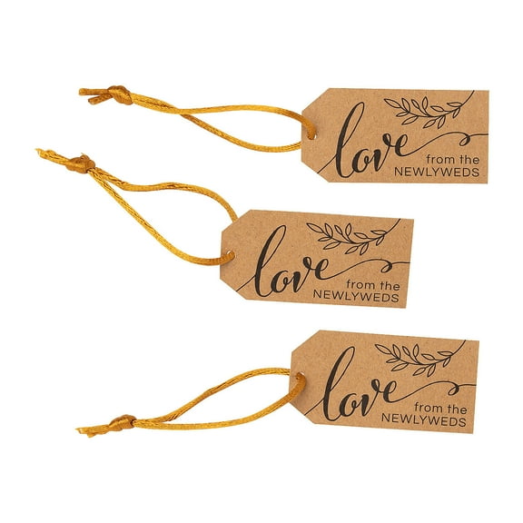 Love From the Newlyweds Favor Tags, Party Supplies, Wedding, 24 Pieces