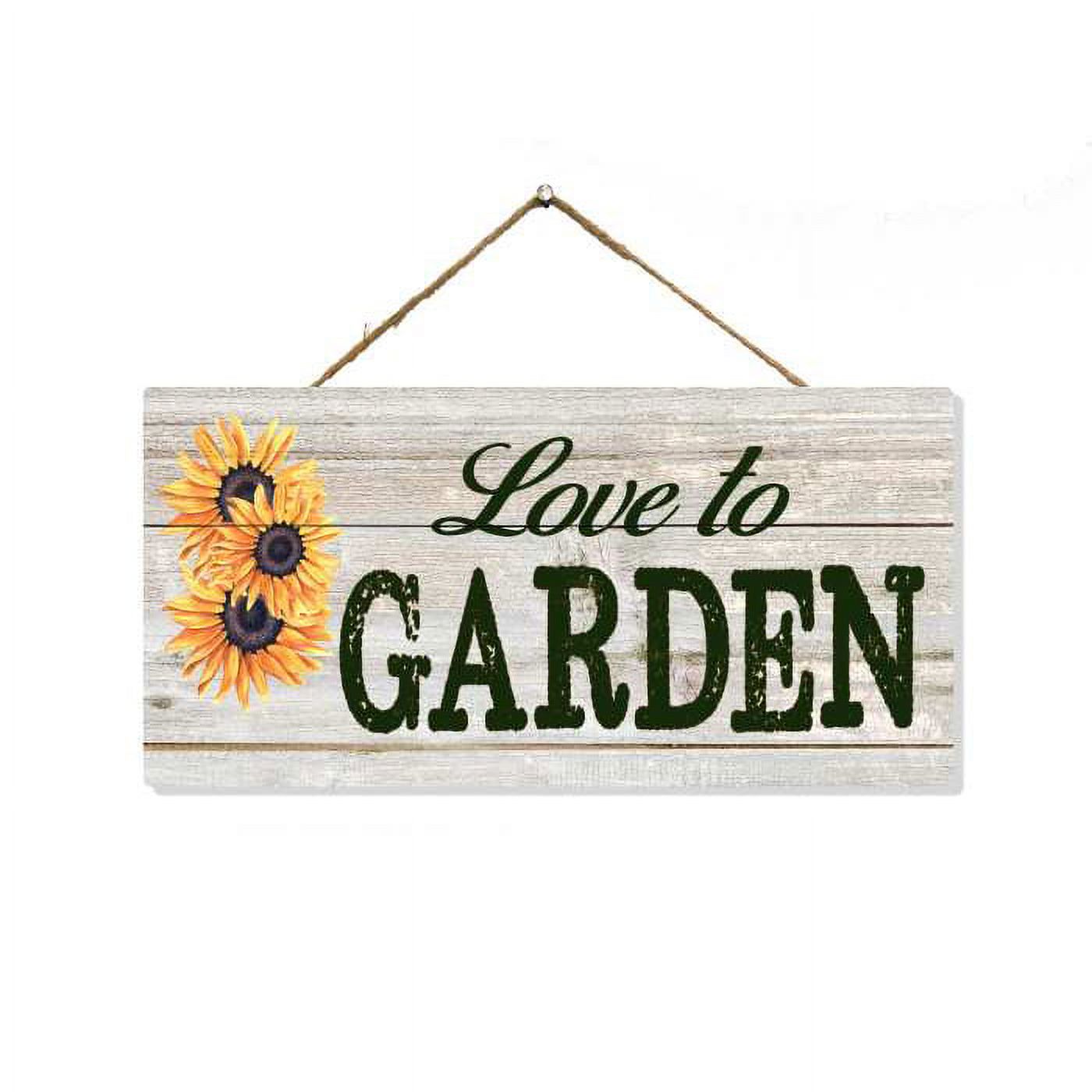 Love to Garden SIgn Rustic Wood Sign Wall Décor Gardening Herb Moms Plant Flowers She Shed Decorative Hanging Plaque Farm Vegetable Gift SP-05100001017 - image 1 of 3
