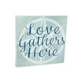 thumbnail image 1 of Love Gathers Here Mint Geometric 10 x 10 Wood Tabletop Sign Plaque, 1 of 4