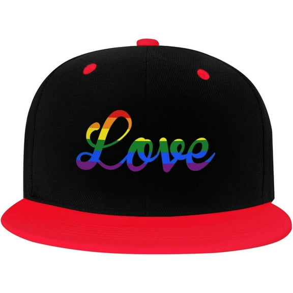 Love Gay Pride LGBT Trucker Hat Baseball Cap Women Cowboy Hat Men Dad Hat Adjustable Snapback Hat White