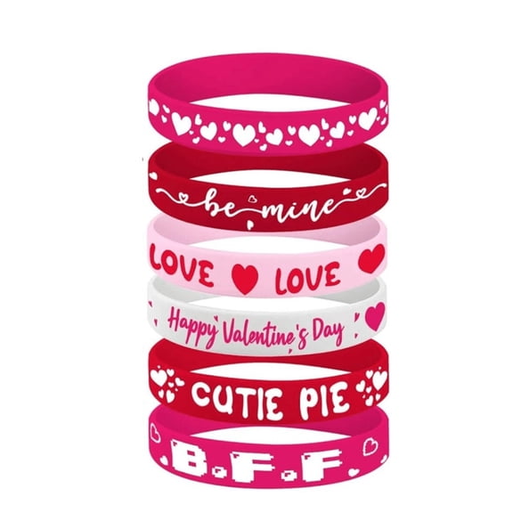 Love Gift Holiday Party Printed Valentine's Day Silicone Bracelet