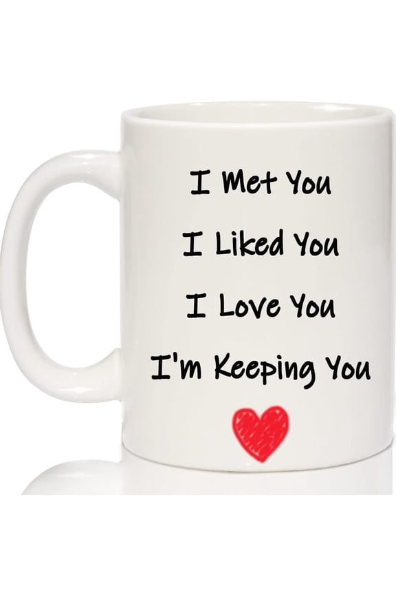 Love Gifts, Christmas Gifts for Her Wife Girlfriend from Husband Boyfriend Him - Anniversary Romantic Gift, for Her Him Love Mugs, White 11oz