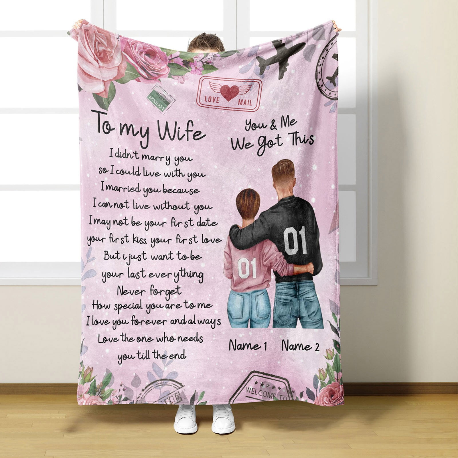 Love Gifts for Her Blanket I Love You Throw Blankets for Girlfriend