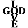 thumbnail image 1 of Love God Christian Wall Decor | Love God Cross Metal Wall Sign | Christianity Faith Metal Hanging Religious Wall Sign Wall Art | Indoor Outdoor | 3 Sizes / 13 Colors Made in USA, 1 of 6