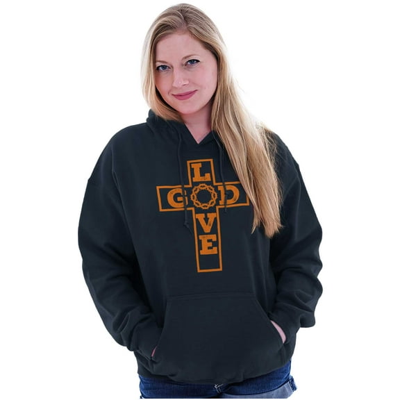 Love God Cross Christian Jesus Christ Hoodie Sweatshirt Women Men Brisco Brands S