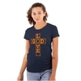 thumbnail image 1 of Love God Cross Christian Jesus Christ Womens Slim Fit Graphic Tee Brisco Brands S, 1 of 5