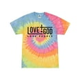thumbnail image 1 of Love God Love People Christian Unisex Tee Ladies Design Short Sleeve Tie Dye T-shirt-Eternity-xl, 1 of 4