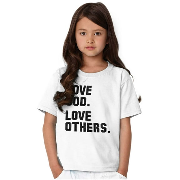 Love God and Others Christian Quote Crewneck T Shirts Boy Girl Teen Brisco Brands X