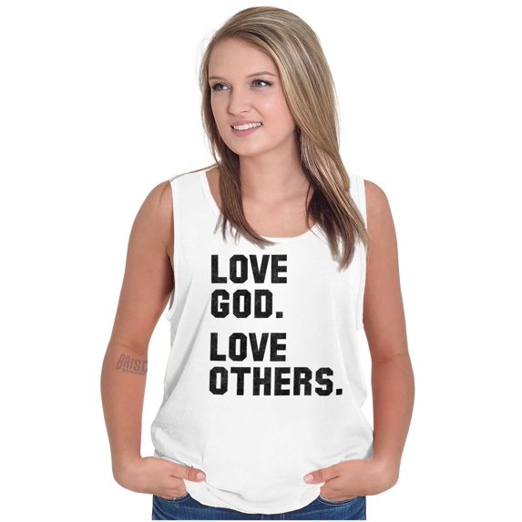 Love God and Others Christian Quote Tank Top T Shirts Men Women Brisco Brands S