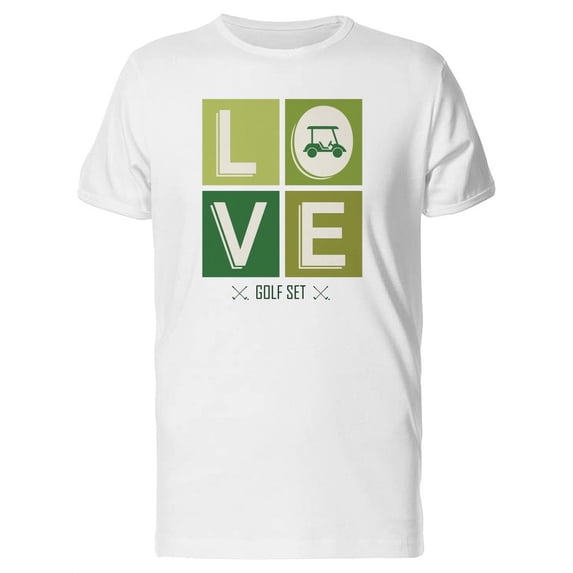 Love Golf Set Drawing T-Shirt Men -Image by Shutterstock, Male 3X-Large