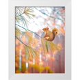 thumbnail image 1 of Love Grams 14x18 White Modern Wood Framed Museum Art Print Titled - Squirrel Bokeh, 1 of 4