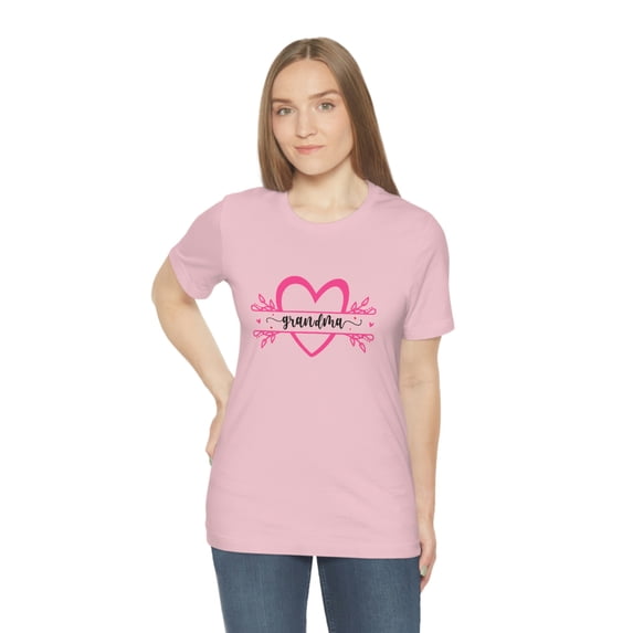 Love Grandma Heart Unisex Jersey Short Sleeve Tee