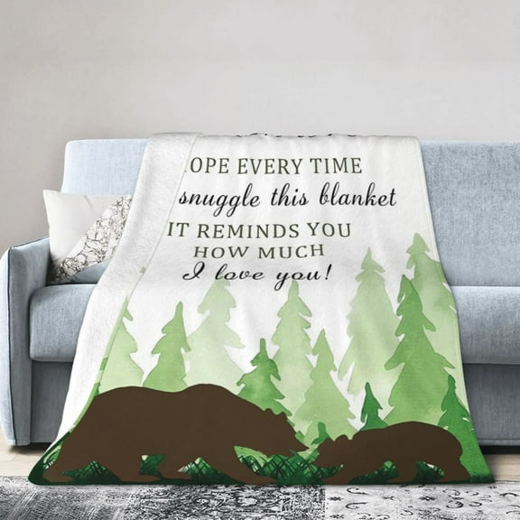 Love Grandpa Blanket Gifts For Kids Adults - Lightweight Throw Blanket For Bedroom Living Room Decor Soft Fuzzy Fleece Cozy Plush Bed Couch 40"X30"