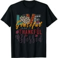 thumbnail image 1 of Love Grateful Thankful Blessed Thanksgiving Autumn Pumpkin T-Shirt Black X-Large, 1 of 4