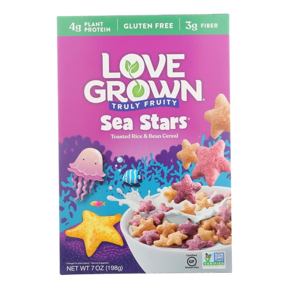 Love Grown Foods Fruity Sea Stars - (Case of 6) - 7 Oz