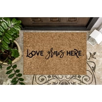 Love Grows Here | Housewarming Gift | Custom Doormat Closing Gift | Welcome Doormat | Front Door | Loving Home Door Mat
