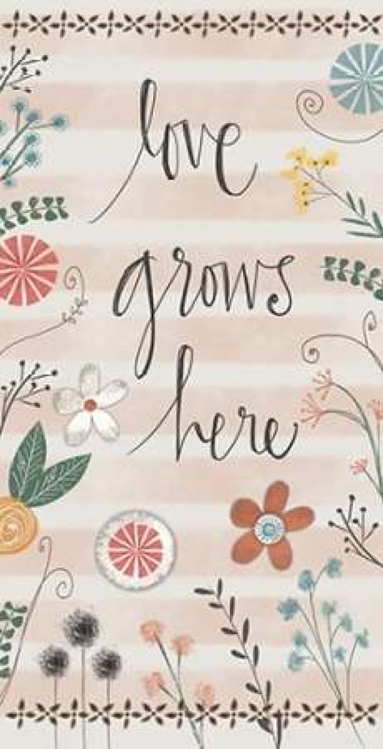 Love Grows here Canvas Art - Katie Doucette (10 x 20)