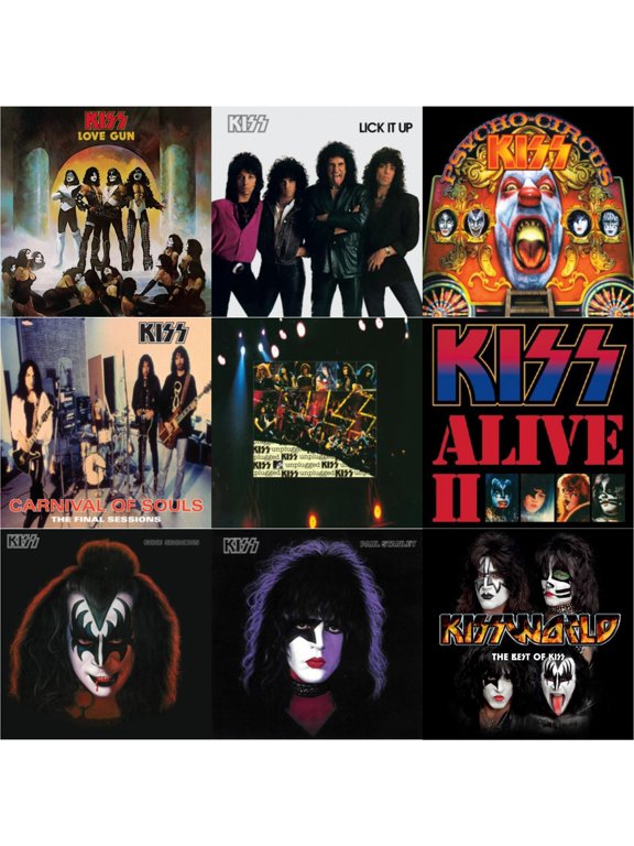 Love Gun (Tangerine/Aqua Splatter LP Vinyl) & Lick It Up & Psycho Circus & Carnival Of Souls & Mtv Unplugged & Alive Ii & Gene Simmons & Paul Stanley & Kissworld - The Best Of Kiss (2 LP)