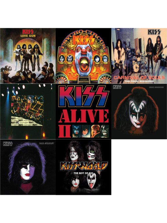 Love Gun (Tangerine/Aqua Splatter LP Vinyl) & Psycho Circus & Carnival Of Souls & Mtv Unplugged & Alive Ii & Gene Simmons & Paul Stanley & Kissworld - The Best Of Kiss (2 LP)