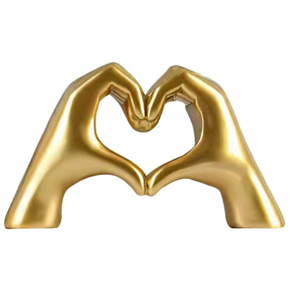 Love Hand Sign Statue,Modern Love Wedding Anniversary, Heart Hands Sculpture for Living Room Decor, Love Finger Modern Statue for Wedding Decorations, Sculptures Home Decor for Shelves