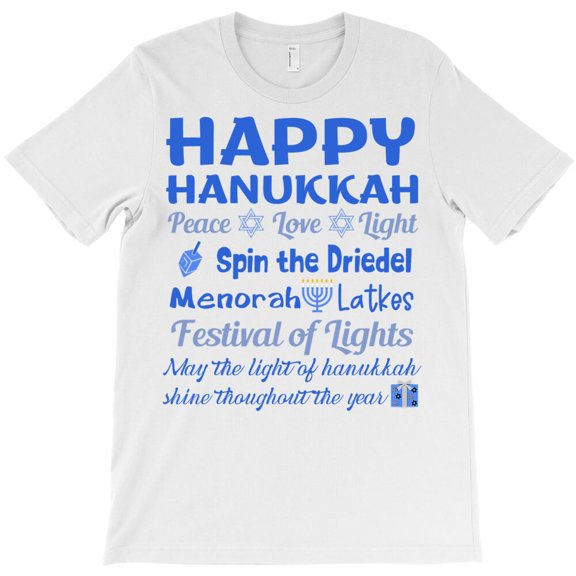 Love Hanukkah Jewish Holiday Dreidel Themed Cheerful Graphic Design - Perfect Birthday Present G34215 Unisex T-Shirt, Up to Size 5XL