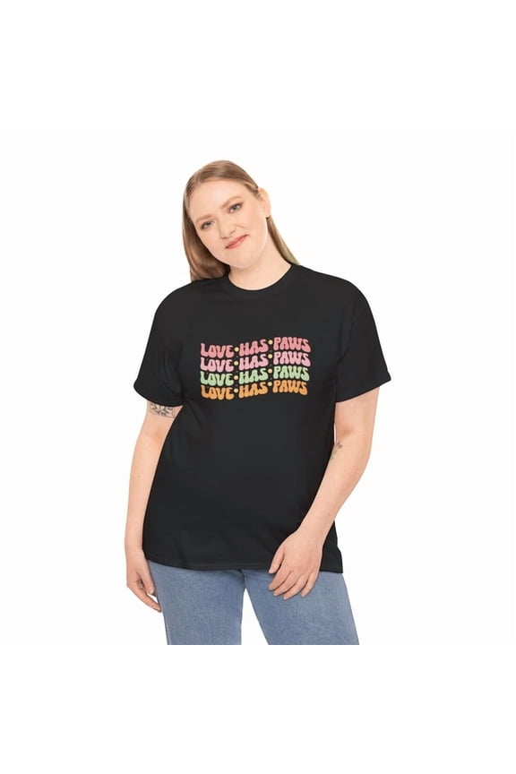 Love Has Paws Dog T-Shirt Pet Tee, Dog Shirt Unisex S-5XL Hot Trending Shirt Birthday Gift