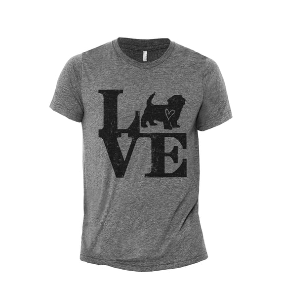 Love Havanese Men's Modern Fit Fun Casual T-Shirt Printed Graphic Tee Heather Gray Large