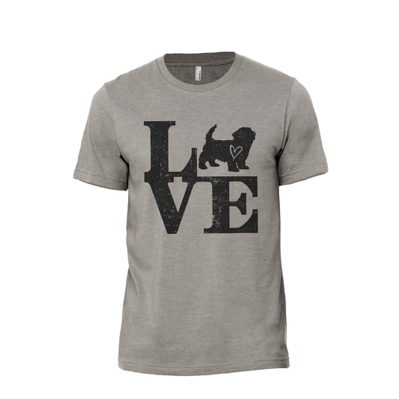 Love Havanese Men's Modern Fit Fun Casual T-Shirt Printed Graphic Tee Military Gray Medium