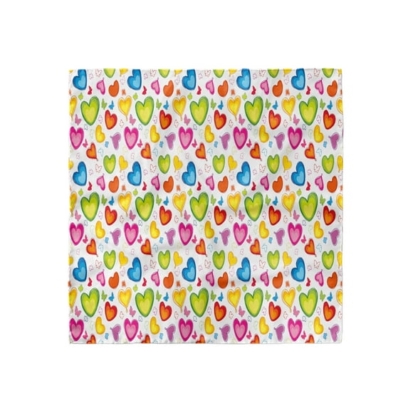 Love Head Scarf, Colorful Butterflies Happy, Head Wrap, 3 Sizes, by Ambesonne