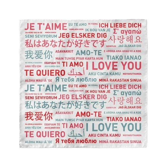 Love Head Scarf, Emotional Messages Art, Head Wrap, 3 Sizes, by Ambesonne