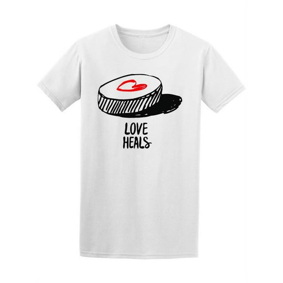 Love Heals, Motivation Quote T-Shirt Men -Image by Shutterstock, Male Large