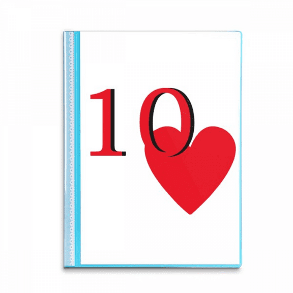 Love Heart 10 Poker Book Sheet Protectors Portfolio Binder Folder