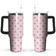 thumbnail image 1 of Love Heart 40oz Stainless Steel Vacuum Insulated Tumbler with Lid and Straw for Water Iced Tea Coffee Smoothie and More, 1 of 7
