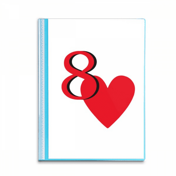 Love Heart 8 Poker Book Sheet Protectors Portfolio Binder Folder