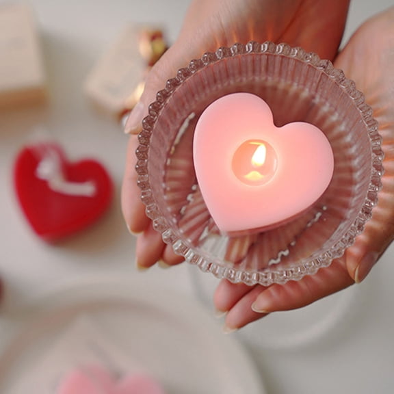 Love Heart Aromatherapy Candle Handmade Wax Wedding Birthday Valentine Gift Decorative Scented Candle Home Decor Romantic Table Atmosphere Gift Box Style Paraffin Soy Blend