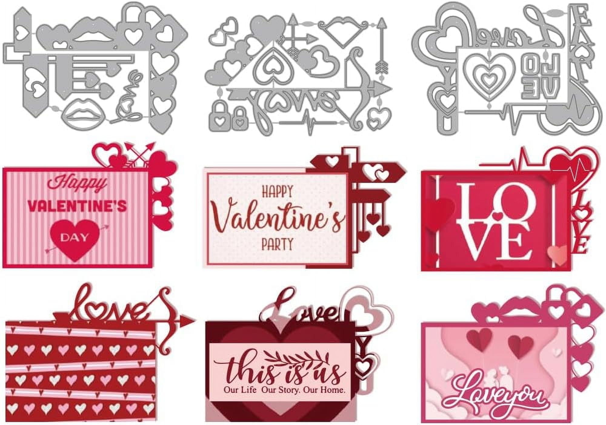 Love Heart Border Die Cuts for Card Making Valentine's Day Metal ...