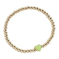 thumbnail image 1 of Love Heart Charm Bracelet 6mm Gold Beaded Strech Delicate Bracelet Heart Personalized Bracelets Jewelry for Women Girls Valentines Day Gift, 1 of 5