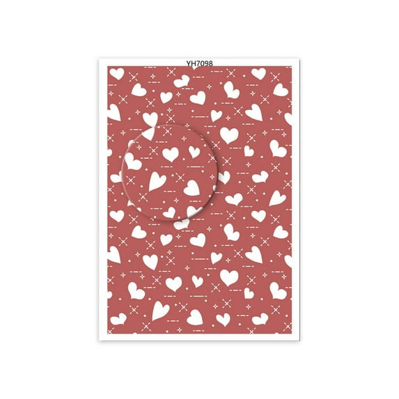 Clay Transfer Paper Valentine Love Heart Clay Transfer Paper Water Soluble Transfer Paper for Clay Earrings Making