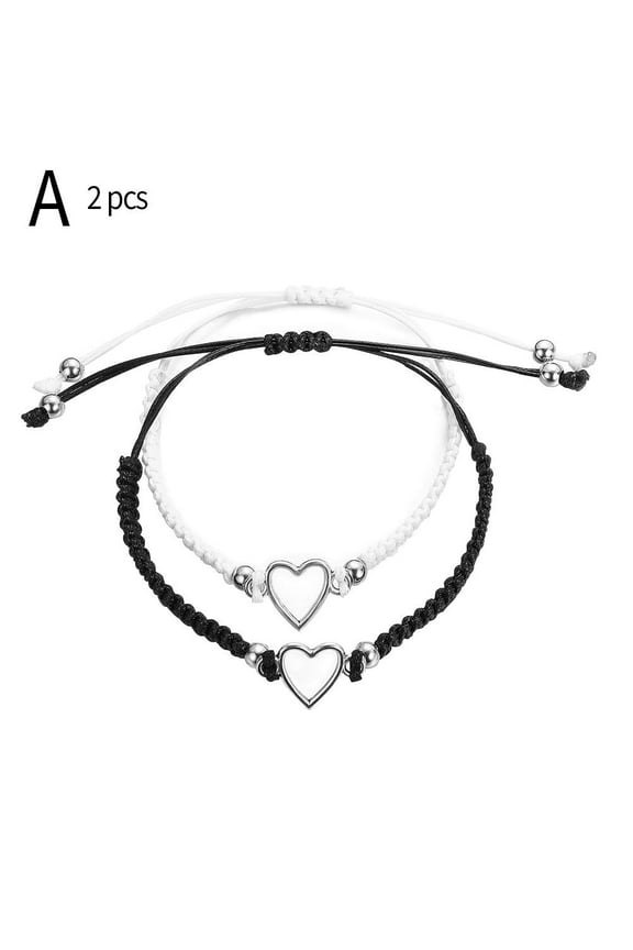 Love Heart Couple Bracelet For Lover Women Men Hand BraceletsA5 Matching K1Z5