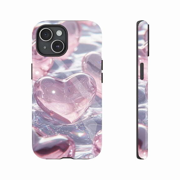 Love Heart Crystal Clear Soft TPU Phone Case for Couples & Valentine's Day – Durable Shockproof Flexible Protective Cover, Compatible with iPhone 11/12/13/14/15/16 (Pro Max/Plus)