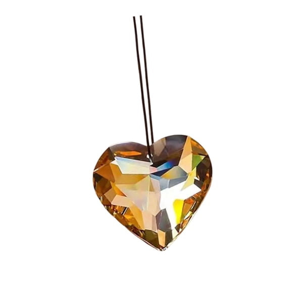 Love Heart Crystal Sun Catcher Hanging Ornaments For Indoor and Theme Event Decors