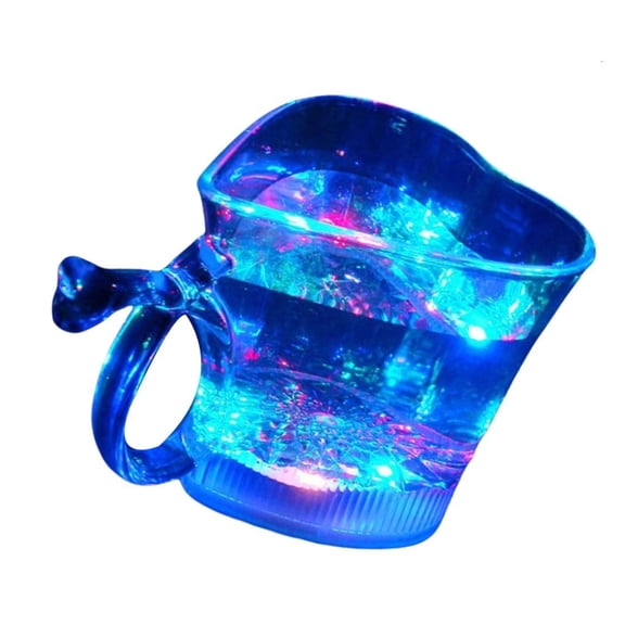 Love Heart Cup LED Colorful Cups LED Luminous Cup Colorful Lighting Cups PP Texture Suitable for Parties and Celebration