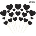 thumbnail image 1 of Love Heart Cupcake Toppers 20Pcs Glitter Sweet Love Cupcake Picks Engagement Cake Decorations for Valentine's Day Birthday Party Supplies (Black), 1 of 6